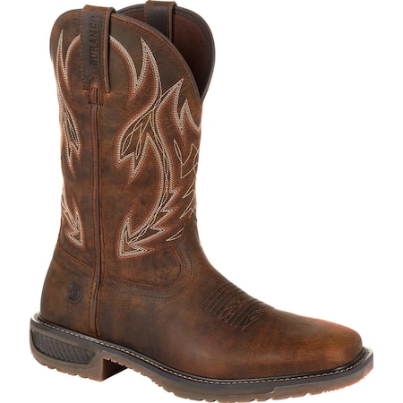 Durango Men's Western Boot, 10.5 W, Leather, 11 in H, Prairie Brown DDB0202